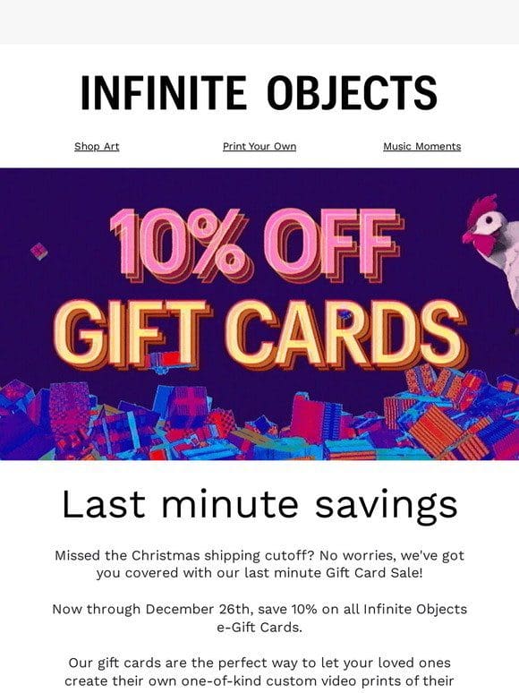 Save 10% on Gift Cards