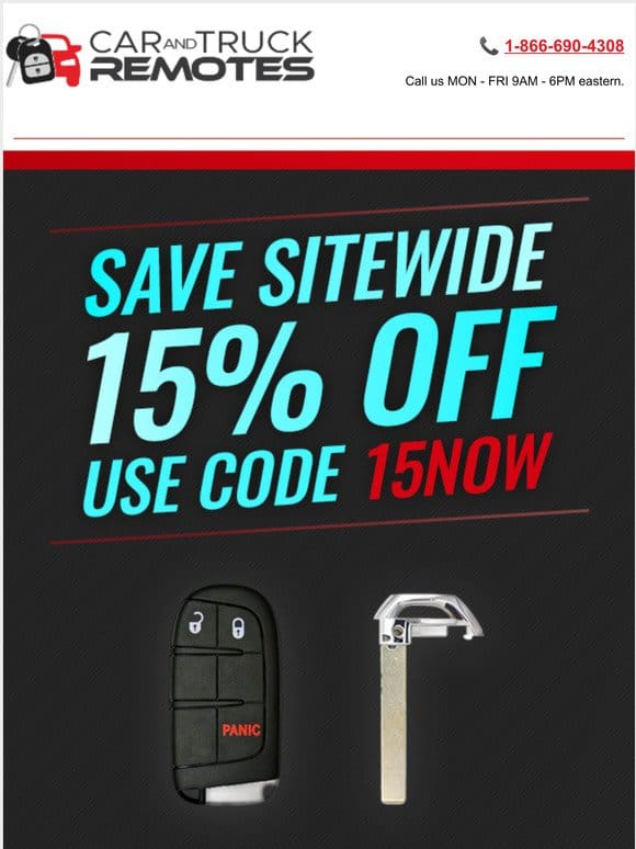 Save 15% Off Now