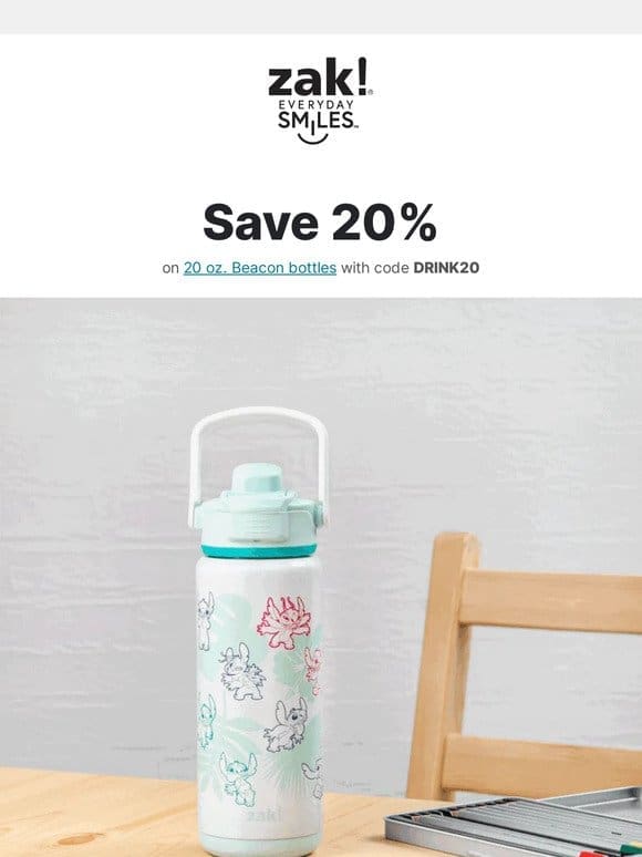 Save 20% on Hygienic Spout Kids’ Water Bottles