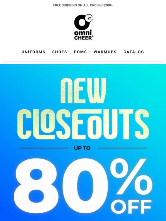 Save BIG! Up to 80% Off Cheer Gear