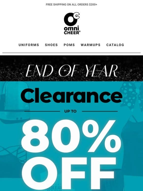 Save BIG! Up to 80% Off End of Year Clearance
