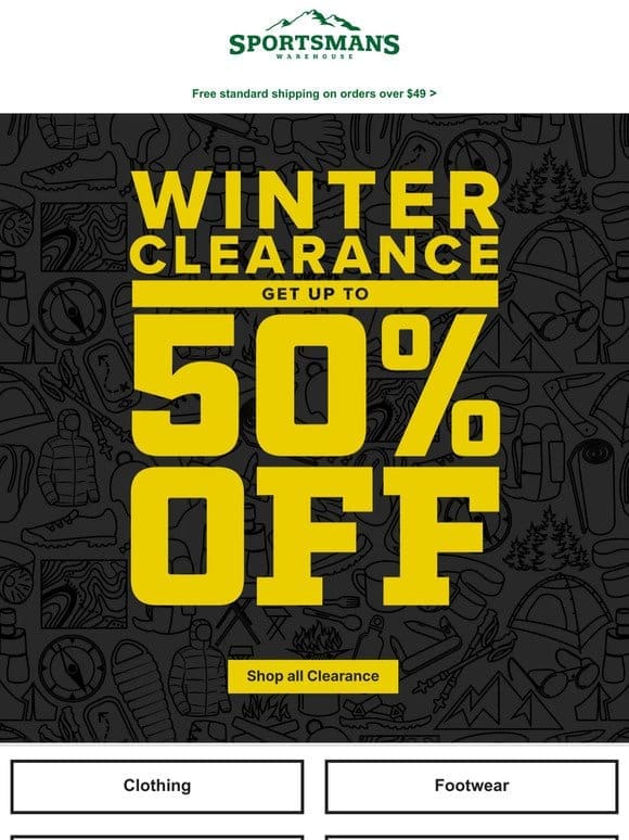 Save Up To 50% During The Winter Clearance Sale