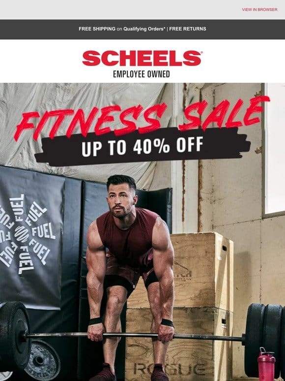 Save Up to 40% on Fitness Gear