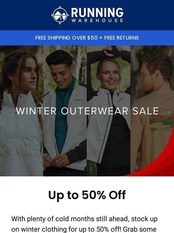 Save Up to 50% Off Winter Clothing