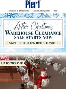 Save Up to 80% Off Site-Wide! Warehouse Clearance Sale Begins