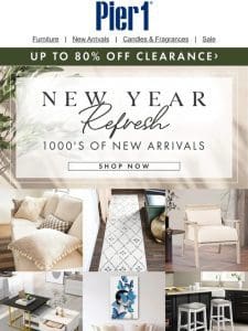 Save Up to 80% with Pier 1!   New Year， New You， New Home.