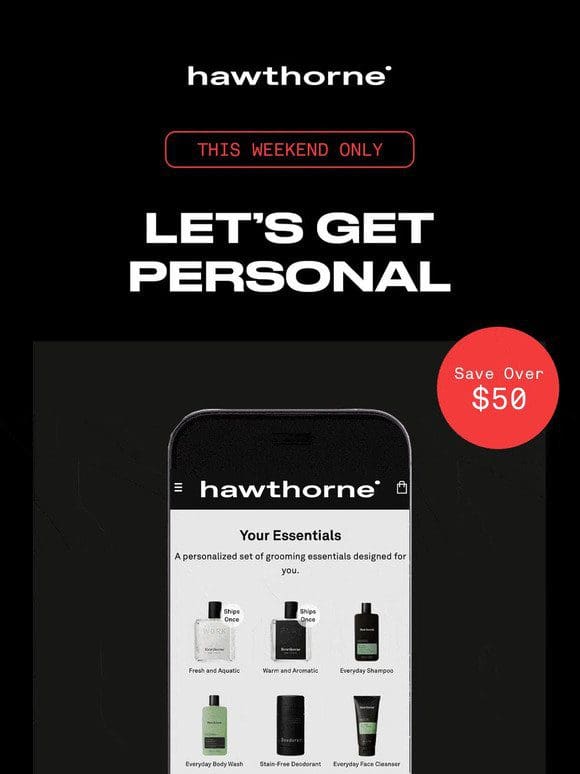 Save over $50 on your personalized products