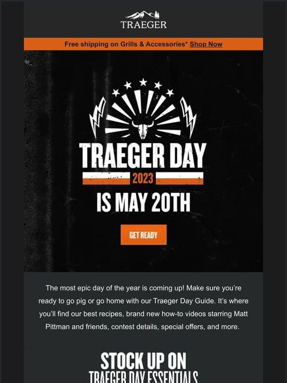 Save the date! Traeger Day is May 20th