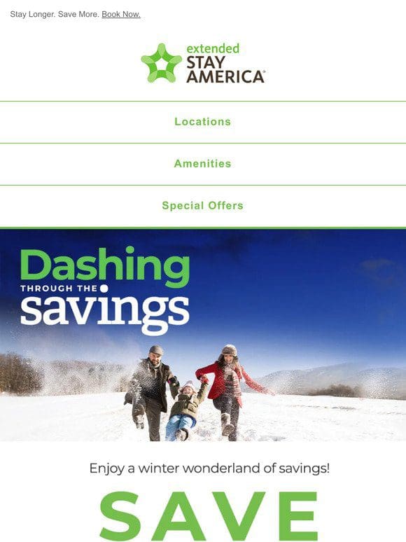 Save up to 59%! Dash. Save. STAY.