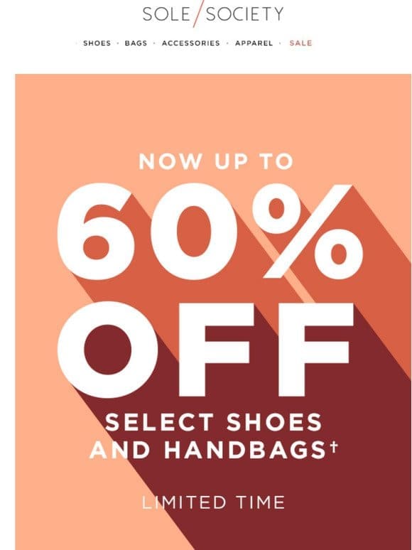 Save up to 60% on styles to wear now & later