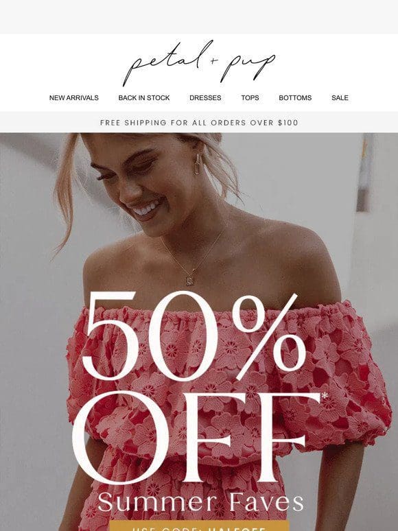 Say Goodbye To 50% OFF* ❤️