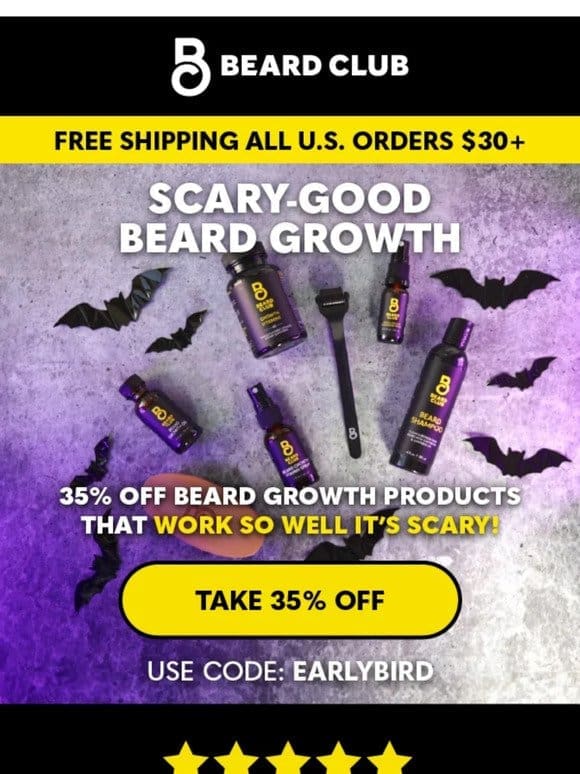 Scary-good beard growth