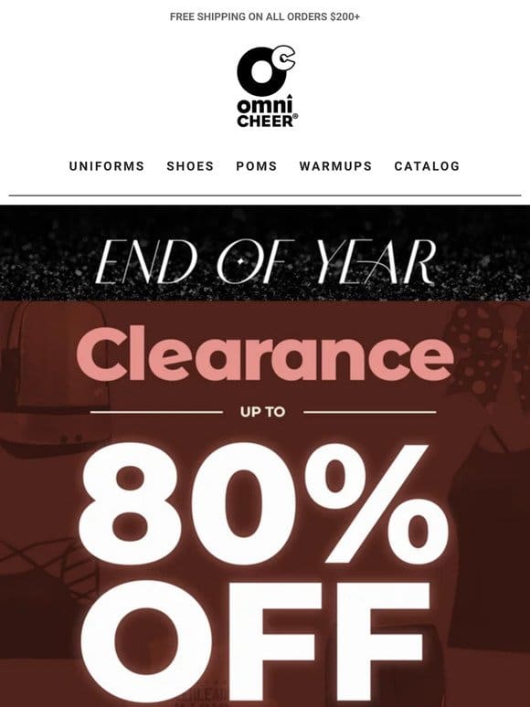 Score Up to 80% Off Year-End Clearance!