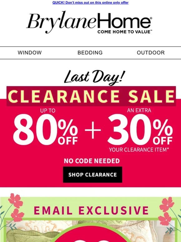 Score an extra $99 off + 30% in clearance