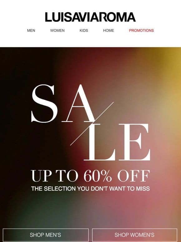 Seasonal Sale: Up to 60% off