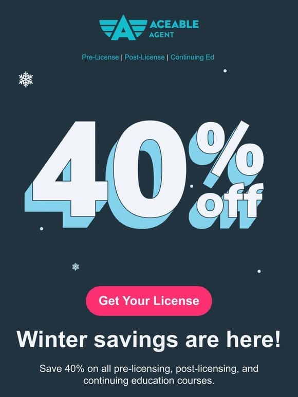 Seasonal Savings from AceableAgent starting now!
