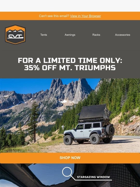 Seasonal Savings on select Roof Top Tents!