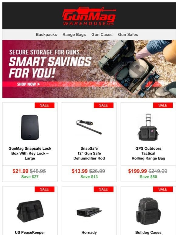 Securely Store Your Gear | Gunmag Snapsafe Lock Box For $22
