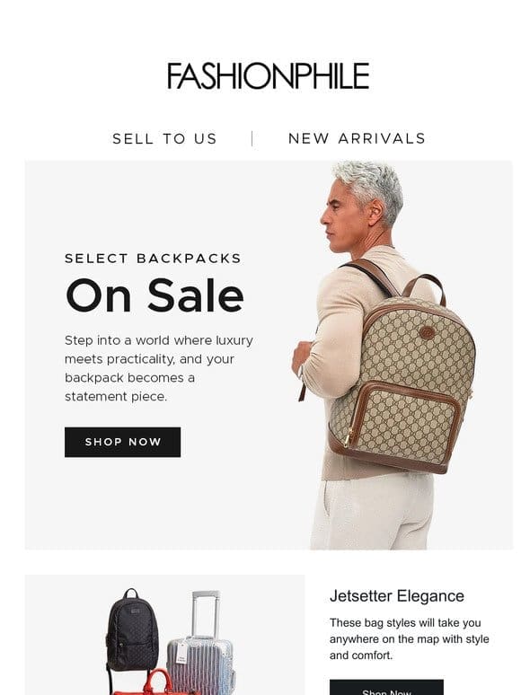 Select Backpacks on Sale