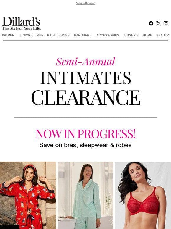Semi-Annual Intimates Clearance