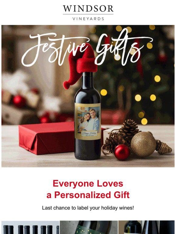 Send good cheers with personalized wines!