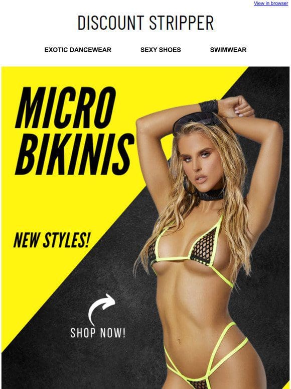 Sexy micro bikinis are now in-stock!