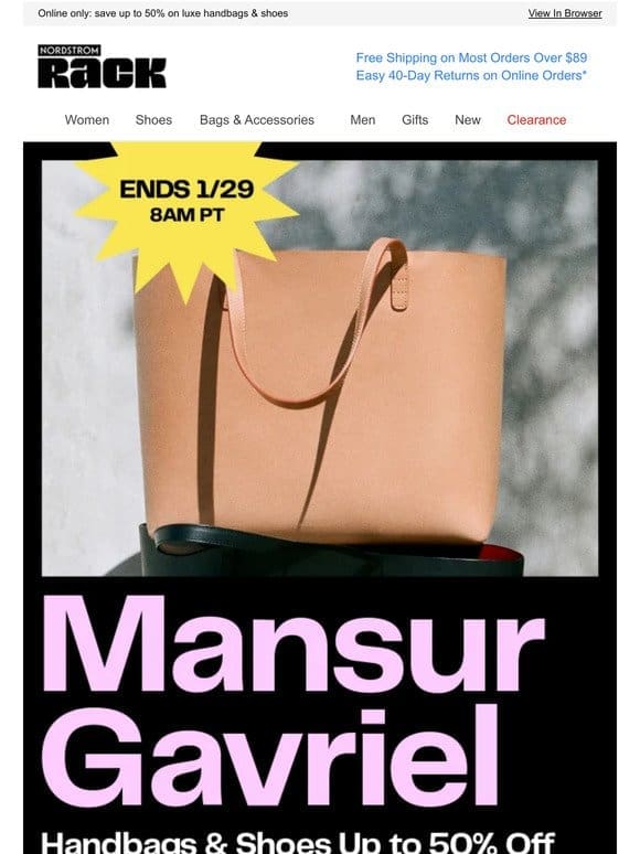 Shh… Private Sale! Mansur Gavriel