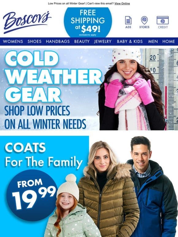 Shop Cold Weather Gear For You & Your Home