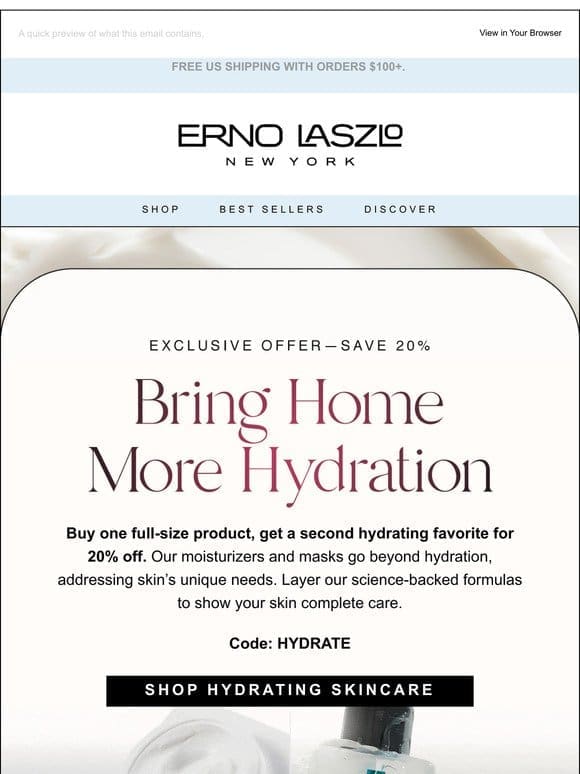 Shop Hydrating Favorites—Save 20%