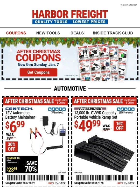 Shop Our AFTER CHRISTMAS Savings with NEW COUPONS & DEALS