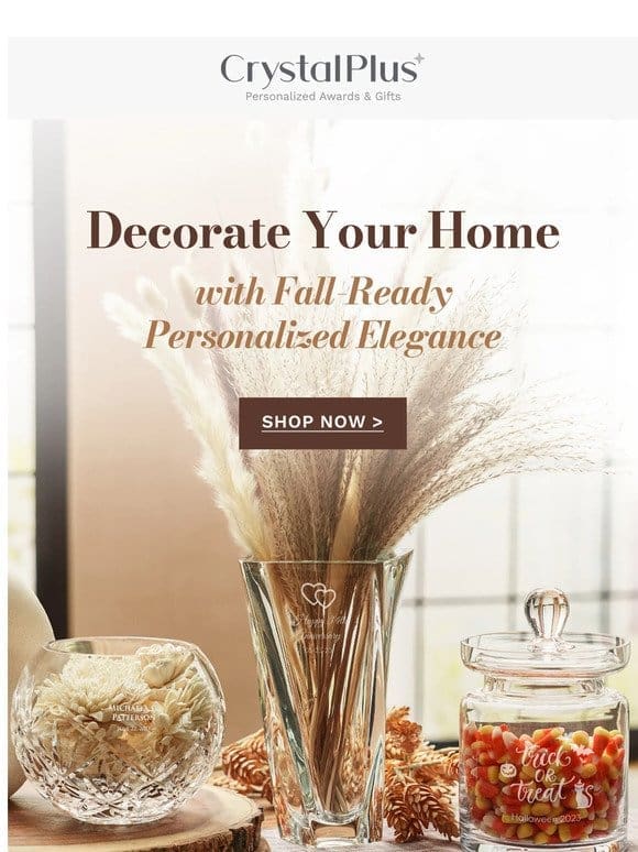 Shop Personalized Elegance with Fall-Ready Home Décor