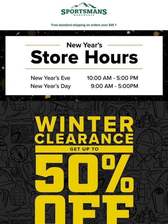 Shop Winter Clearance and Save Up To 50%