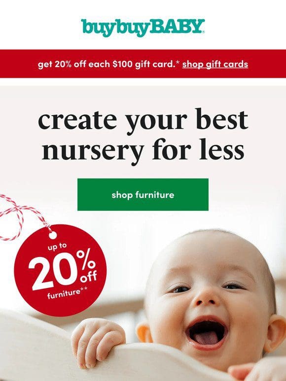Shop budget-friendly nursery necessities >>​