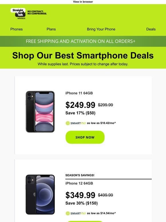 Shop for a new phone now and pay over time.