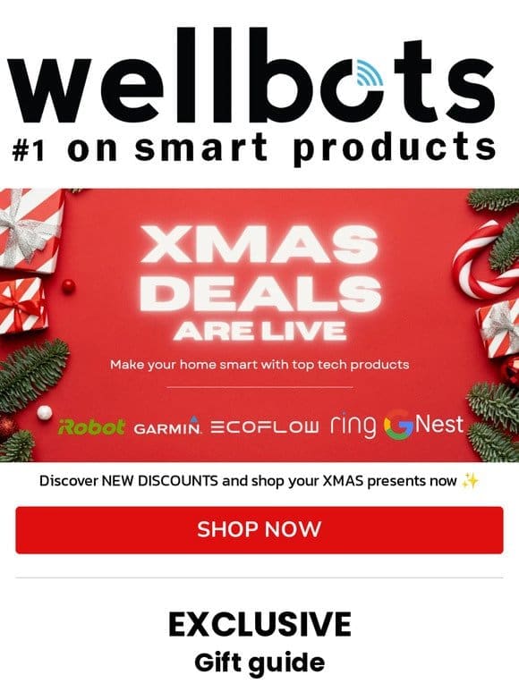 Shop your Xmas presents on Wellbots Wednesday