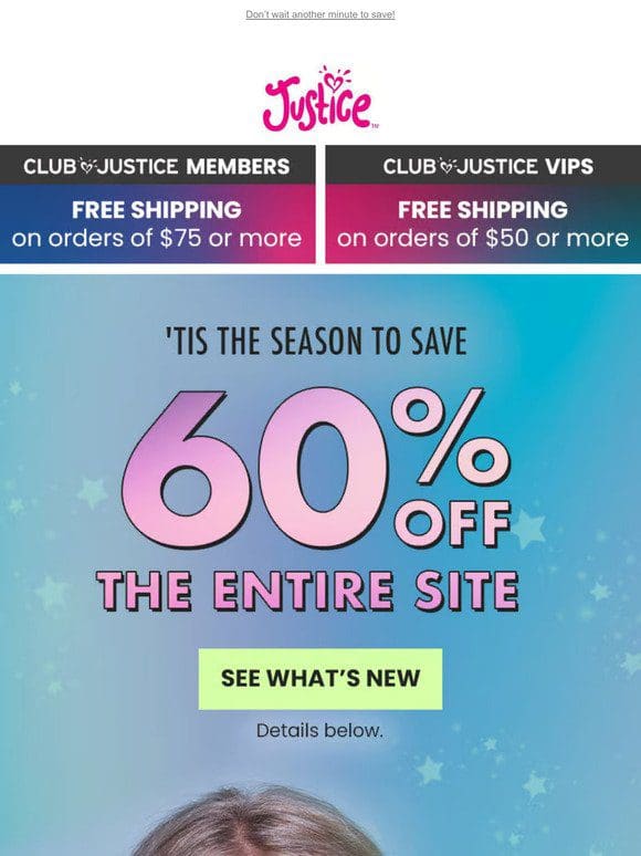 Shopping Made Easy: 60% Off Sitewide