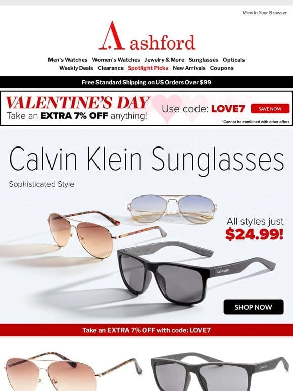 Show-Stopping Deals on CALVIN KLEIN & JUST CAVALLI