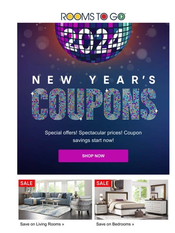 Showstopping New Year’s Coupons are here!