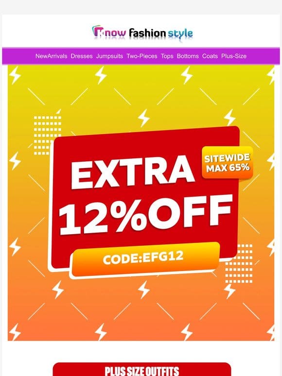 Sitewide max 65%OFF Plus extra 12%OFF