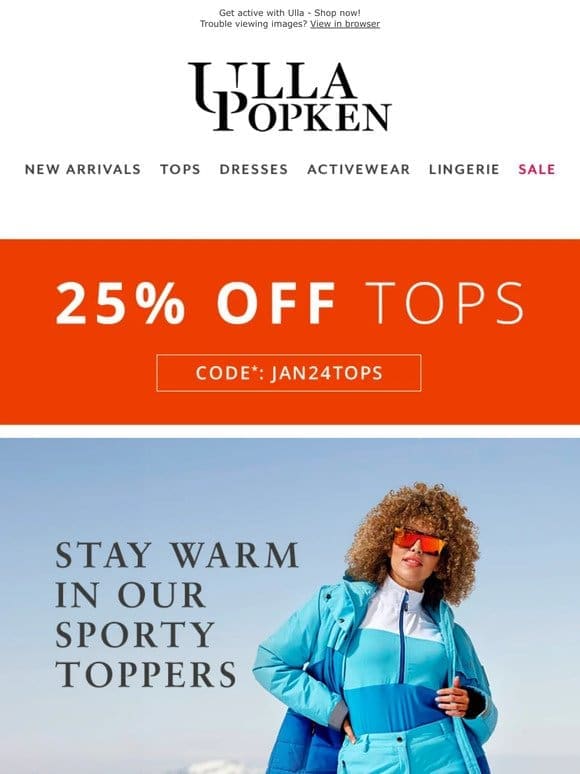 Ski Toppers 25% Off