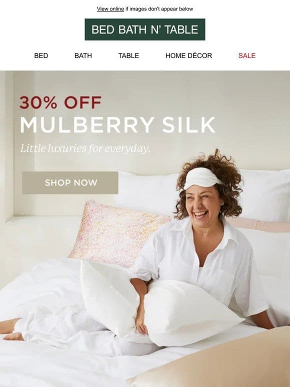 Sleep In Style | 30% Off Mulberry Silk