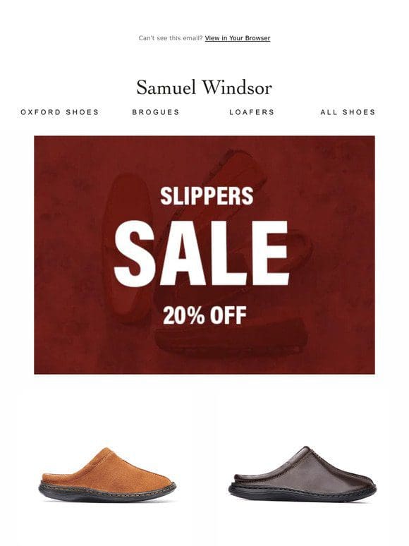 Slipper Sale! Cozy up with 20% Off!
