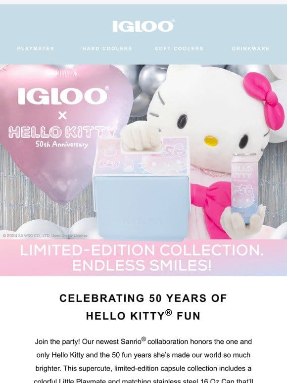 Smile! The Hello Kitty® 50th Anniversary Collection is here!
