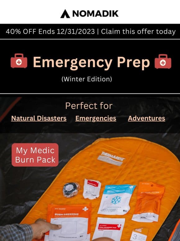 Sneak Peak inside the Emergency Box Burn Kit!