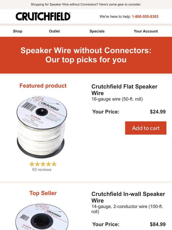 Speaker Wire without Connectors: Our top picks