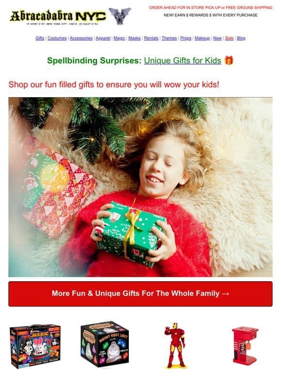 Spellbinding Surprises: Unique Gifts for Kids
