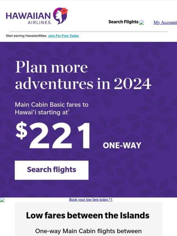 Start 2024 with these Hawai‘i fares