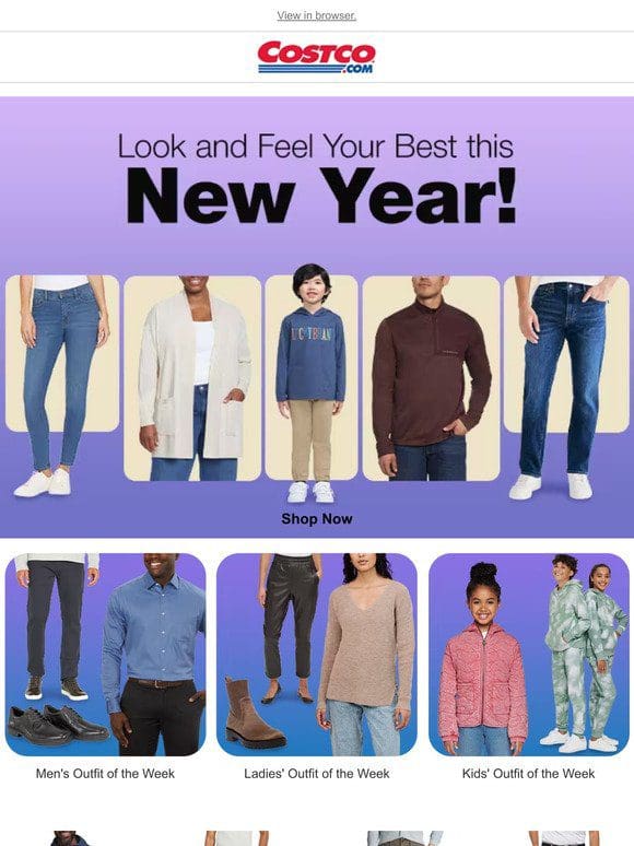 Start the Year in Style! Men’s， Ladies’， and Kids’ Apparel for All Occasions