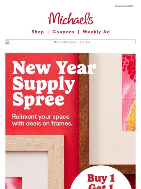 Start the year with savings.     Score deals on HUNDREDS of inspiring supplies