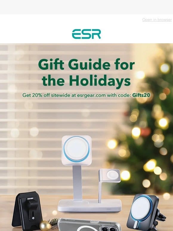 Start your holiday shopping with an exclusive offer!  | ESR